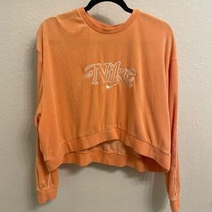 Nike Orange Terrycloth Crew Neck